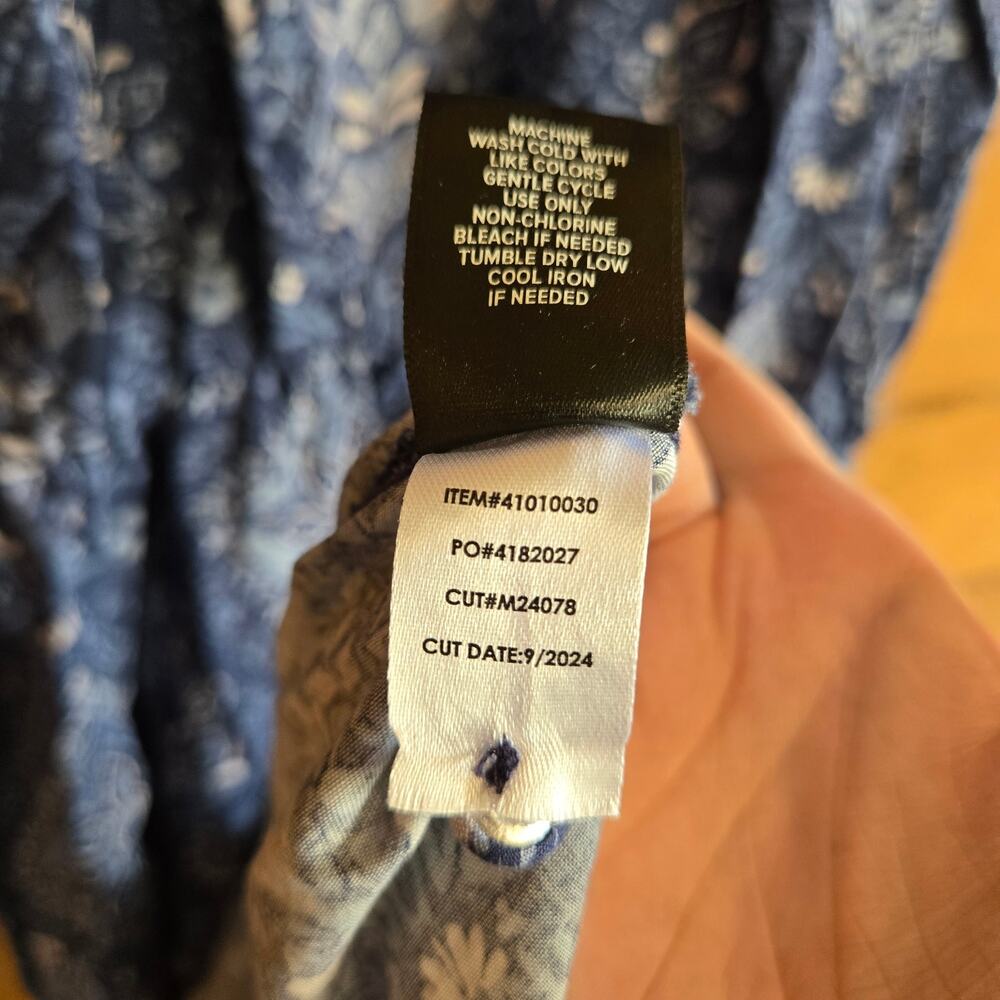 Torrid A-Line Mini Dress Blue Geo 2X Halter High Low Pocket Boho Summer Cottage - Picture 5 of 5